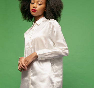 LYON IVORY SILK SHIRT (PRE-ORDER)