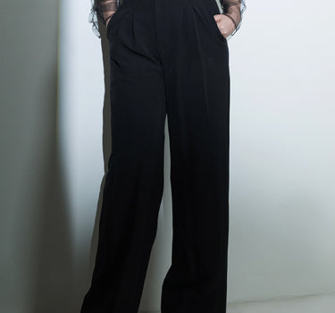 FRAIA WIDE LEG BLACK PANTS