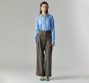 ALORA OLIVE DOUBLE BELTED PANTS (PRE-ORDER)