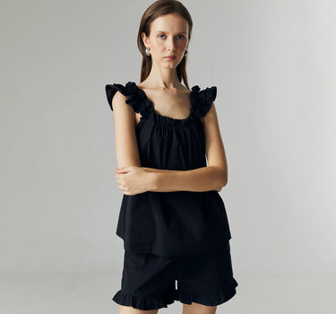 AMORA BLACK RUFFLE SET (PRE-ORDER)