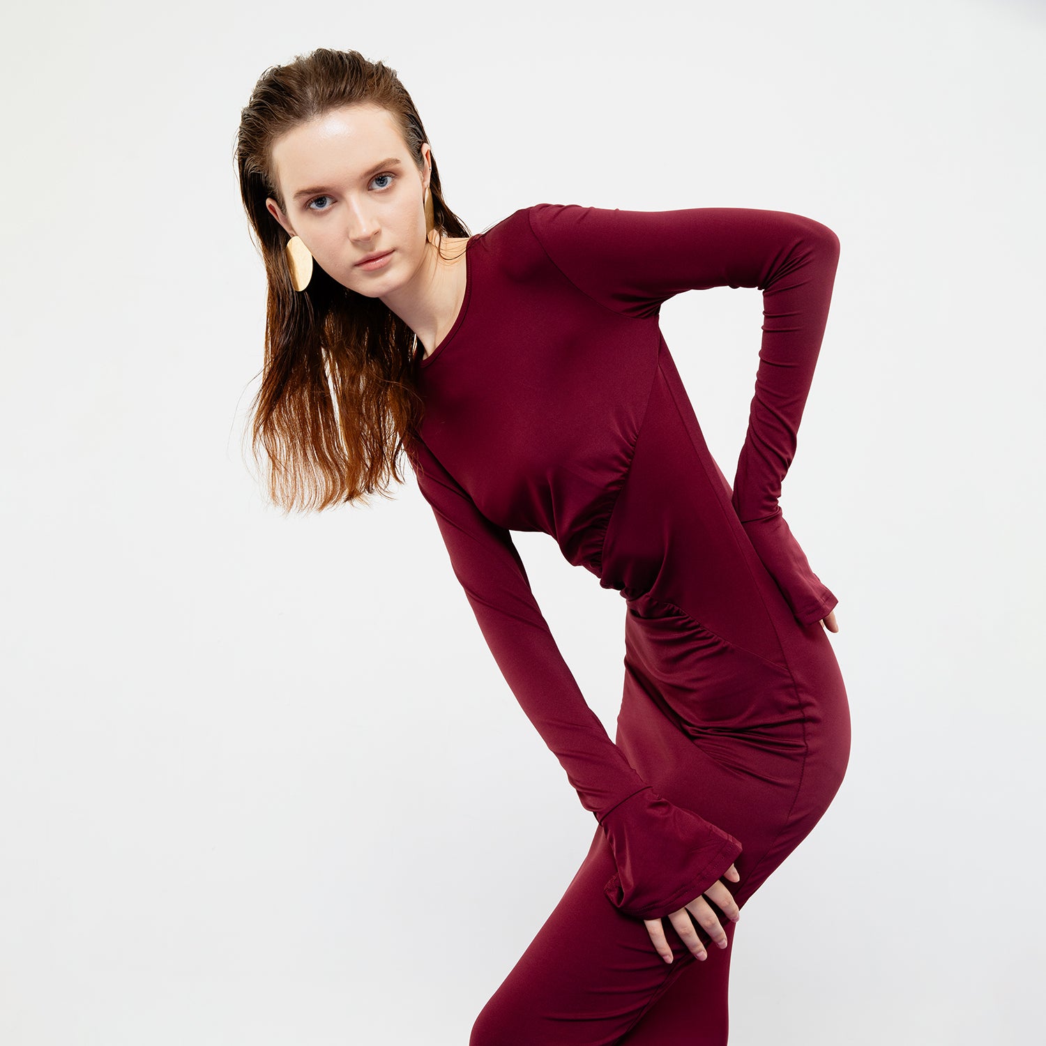 maroon bodycon maxi dress Serena Maroon Bodycon Maxi Dress | ATS THE LABEL