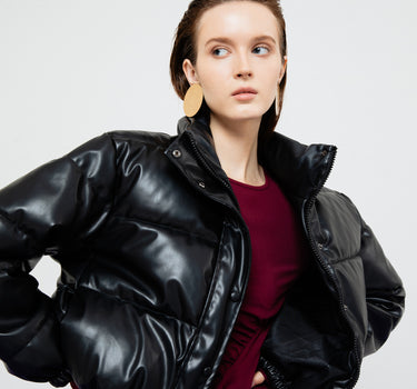 LYRA QUILTED BLACK LEATHER JACKET