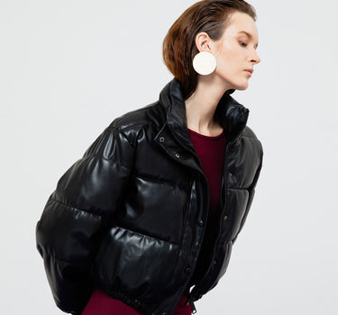 LYRA QUILTED BLACK LEATHER JACKET