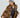 BRIELLE BAMBI DARK BROWN FAUX FUR COAT