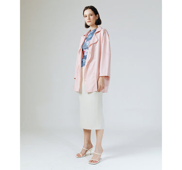 CARA BLUSH CONVERTIBLE SLEVEE BUTTON OUTERWEAR