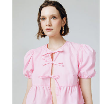 FLAIR PINK RIBBON CROP TOP