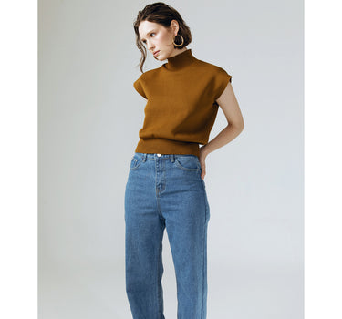 GISELLE HAZELNUT ESSENTIAL KNITTED TURTLE NECK