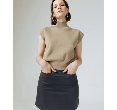 WILMA DOUBLE POCKET GRAPHITE MINI SKIRT