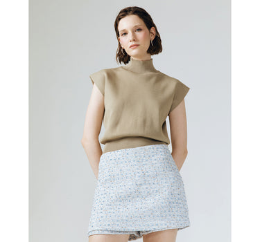 GLACIER BLUE TWEED SKORT