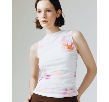 HARPER WHITE PETAL SLEEVELESS TOP