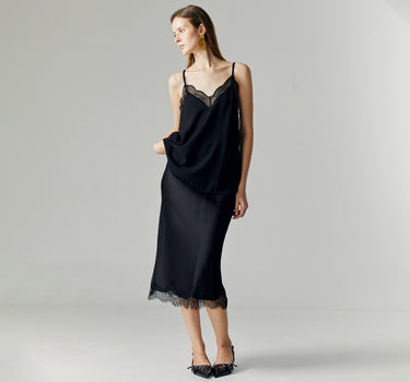 ALTHEA SATIN LACE SKIRT