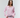 NEMI BLUSH FEATHER TRIM KNIT CARDIGAN