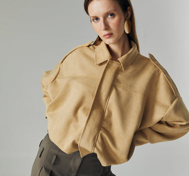 QIANA BEIGE SUEDE JACKET