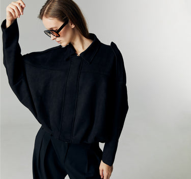 QIANA BLACK SUEDE JACKET